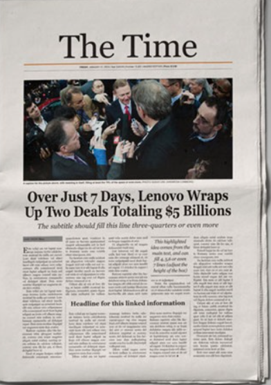 Portada de periódico