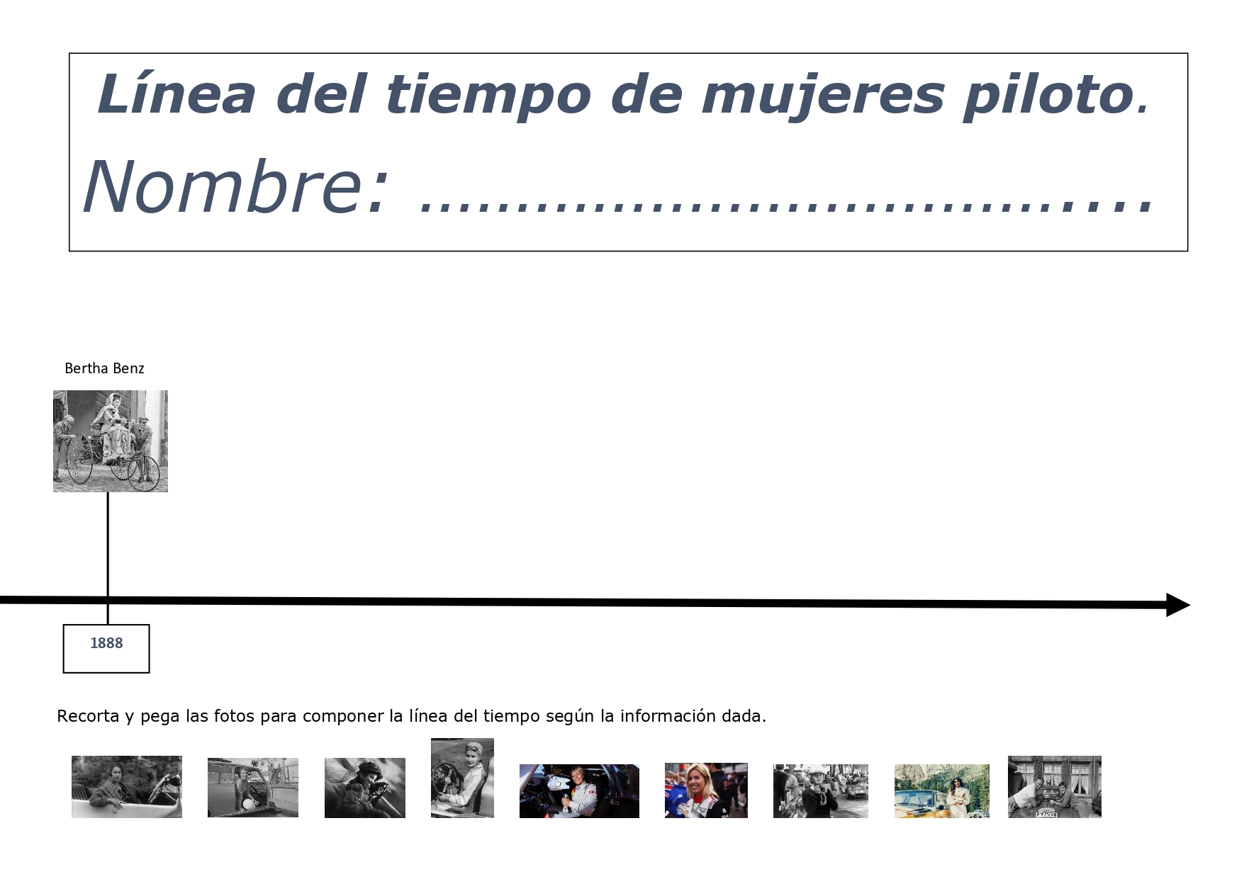 Línea del tiempo de mujeres piloto