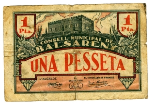 Billete de una peseta