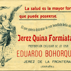 Folleto publicitario de Jerez Quina Formiatado de Eduardo Bohorques. Jerez de la Frontera. [ca. 1950]