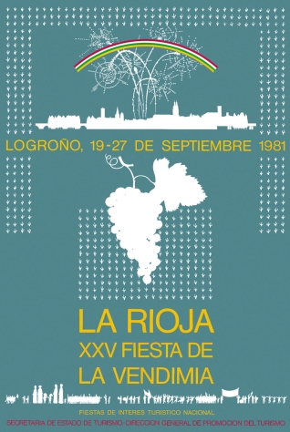 Cartel anunciador de la XXV Fiesta de la Vendimia Riojana (Logroño)
