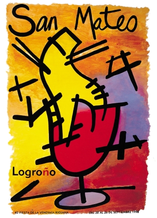Cartel anunciador de la XLII Fiesta de la Vendimia Riojana (Logroño)