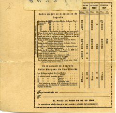 Lista de precios de los vinos de mesa de las Bodegas M. Fernández Heredia en Logroño, La Rioja. [ca. 1899]