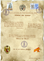 Obsequio del Consejo Regulador de la Denominación de Origen "Ribera del Duero". Burgos, 29 mayo 1983