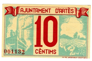 Billete de diez céntimos