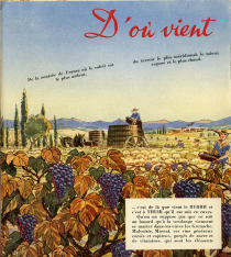 Cuaderno publicitario del aperitivo a base de vino aromatizado, Bhyrrh. [1950]