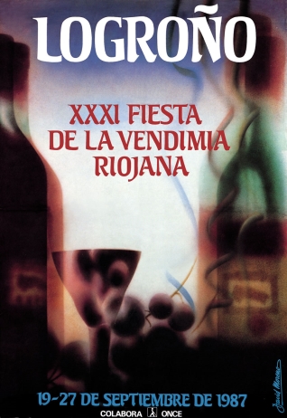 Cartel anunciador de la XXXI Fiesta de la Vendimia Riojana (Logroño)