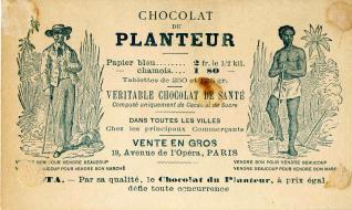 Tarjeta comercial. Chocolat du Planteur
