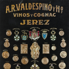 Cartel publicitario de A.R. Valdespino y Hermano (Jerez)