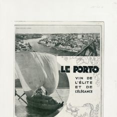 Cartel publicitario de vino Le Porto