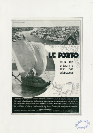 Cartel publicitario de vino Le Porto