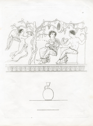 Vase of parfum, representing Bacchus and Arianna, from Anzi
