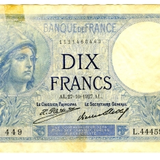 Billete de diez francos