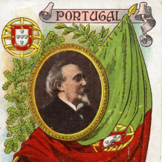 Tarjeta comercial del productor "Lucio Piazuelo" (Logroño). Serie "Portugal"