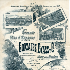 Folleto publicitario de Bodegas Gonzalez Byass y Cía. para la Exposición Internacional y Colonial de Lyon de 1894