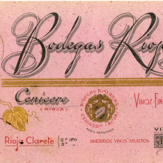 Papel secante con publicidad de Bodegas Riojanas. [ca. 1959?]