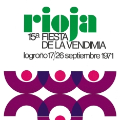 Cartel anunciador de la XV Fiesta de la Vendimia Riojana (Logroño)