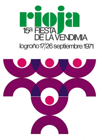 Cartel anunciador de la XV Fiesta de la Vendimia Riojana (Logroño)