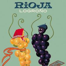 Cartel anunciador de la IX Fiesta de la Vendimia Riojana (Logroño)