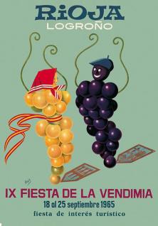 Cartel anunciador de la IX Fiesta de la Vendimia Riojana (Logroño)