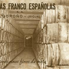 Tarjeta comercial. Bodegas Franco-Españolas. Logroño. La Rioja