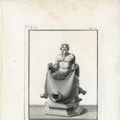 Estatua de Sileno montado en un odre