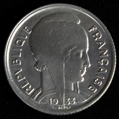 Moneda de cinco francos (dos monedas)