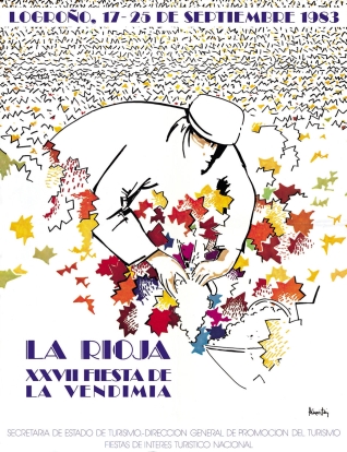 Cartel anunciador de la XXVII Fiesta de la Vendimia Riojana (Logroño)