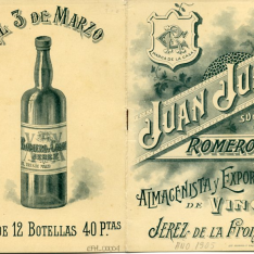 Listado de precios. Bodega Juan Juez. Jerez de la Frontera. 1905