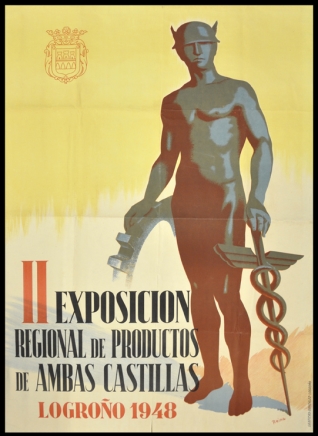 Cartel anunciador de la II Exposición Regional de productos de ambas Castillas