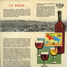 Folleto turístico “La Rioja produces an excellent wine for every typical dish”. 1963