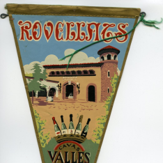 Banderín con publicidad de cavas Rovellats