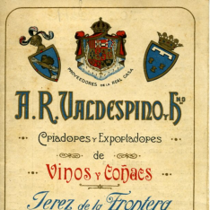 Listado de precios. A. R. Valdespino y Hno. (Representante Cataluña Daniel Robert). [ca. 1928]