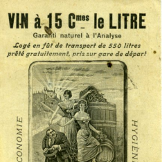 Folleto publicitario de vinos franceses con boletín para hacer pedido. [ca. 1900]